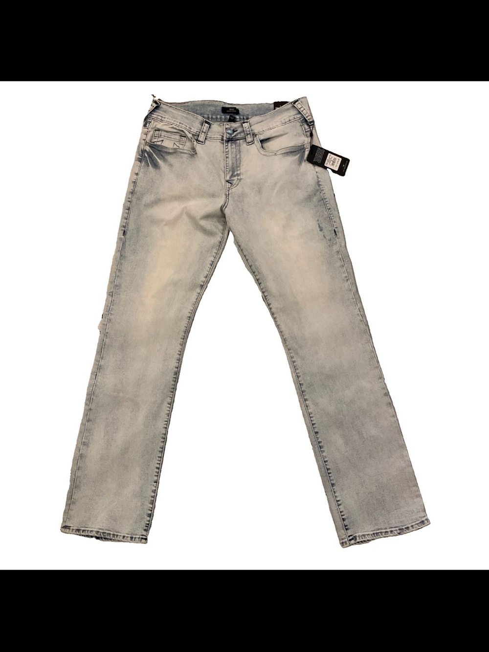 True Religion Ricky Jeans Mens Blue Lightwash Denim Relaxed Straight Leg 34